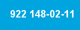 922 148-02-11 922 148-02-11